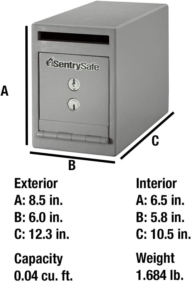 SentrySafe UC-025K Sicherheitstresor mit Einwurf und Doppelschloss 0.23 cu ft (small) Lagertresor, 0