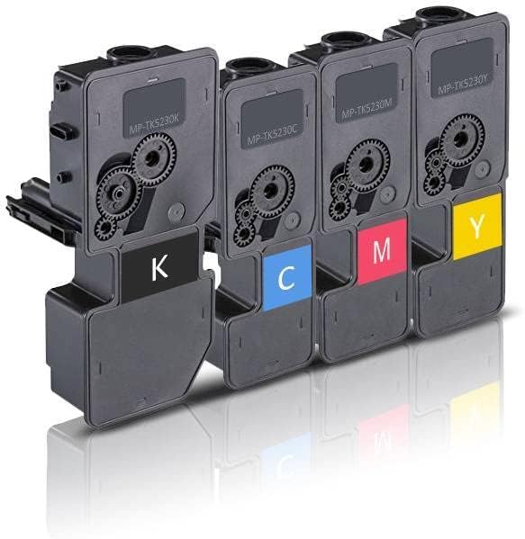 Mipuu 4 Toner kompatibel zu Kyocera TK-5230 Set Cyan Magenta schwarz gelb für Kyocera Ecosys M5521 M