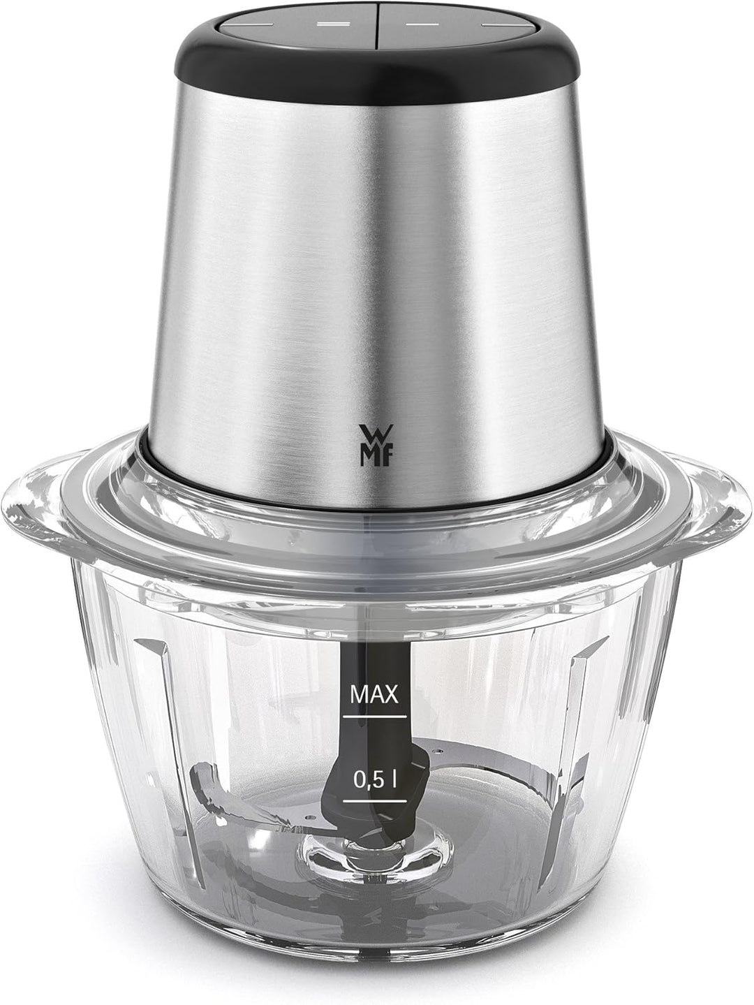 WMF Kult X Edition Zerkleinerer elektrisch mit Glasbehälter, 320 W, 2 Geschwindigkeitsstufen & Kult