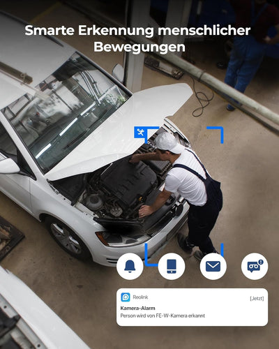 Reolink 6MP WLAN Überwachungskamera Innen, 360° Blick Panorama Fisheye Kamera mit 2,4/5 GHz WLAN, Pe