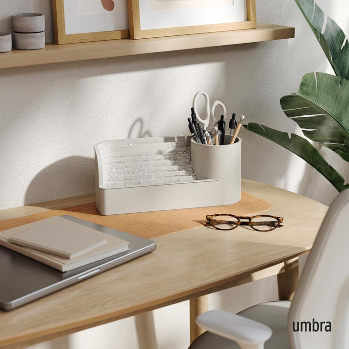 Umbra Stream Tischbrunnen – Zen Wasserspiel für Schlafzimmer &amp; Büro, Entspannender Mini-Brunnen in S