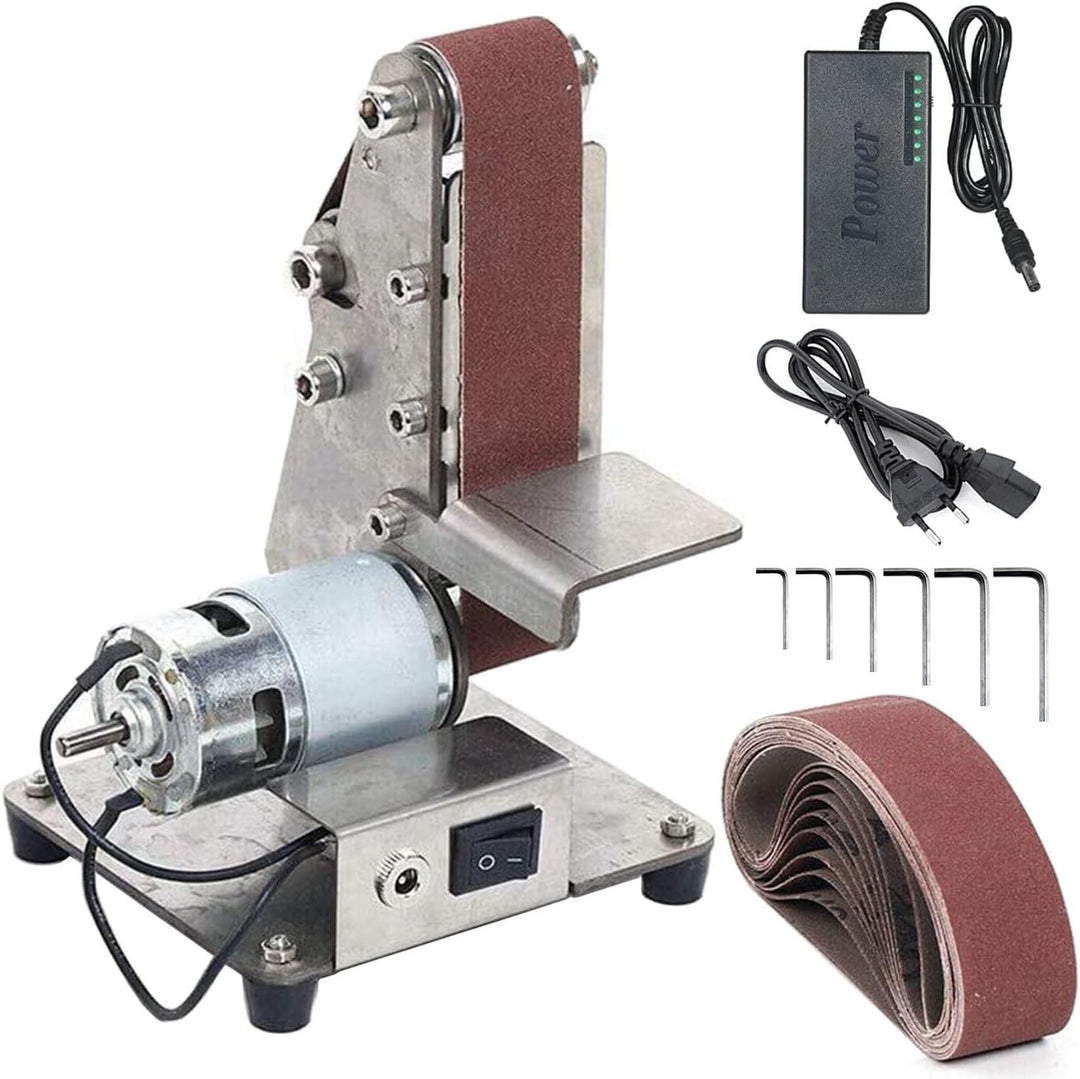 Memows 300W Mini Elektrischer Bandschleifer, DIY Polierschleifmaschine, Multifunktionaler Benchtop V
