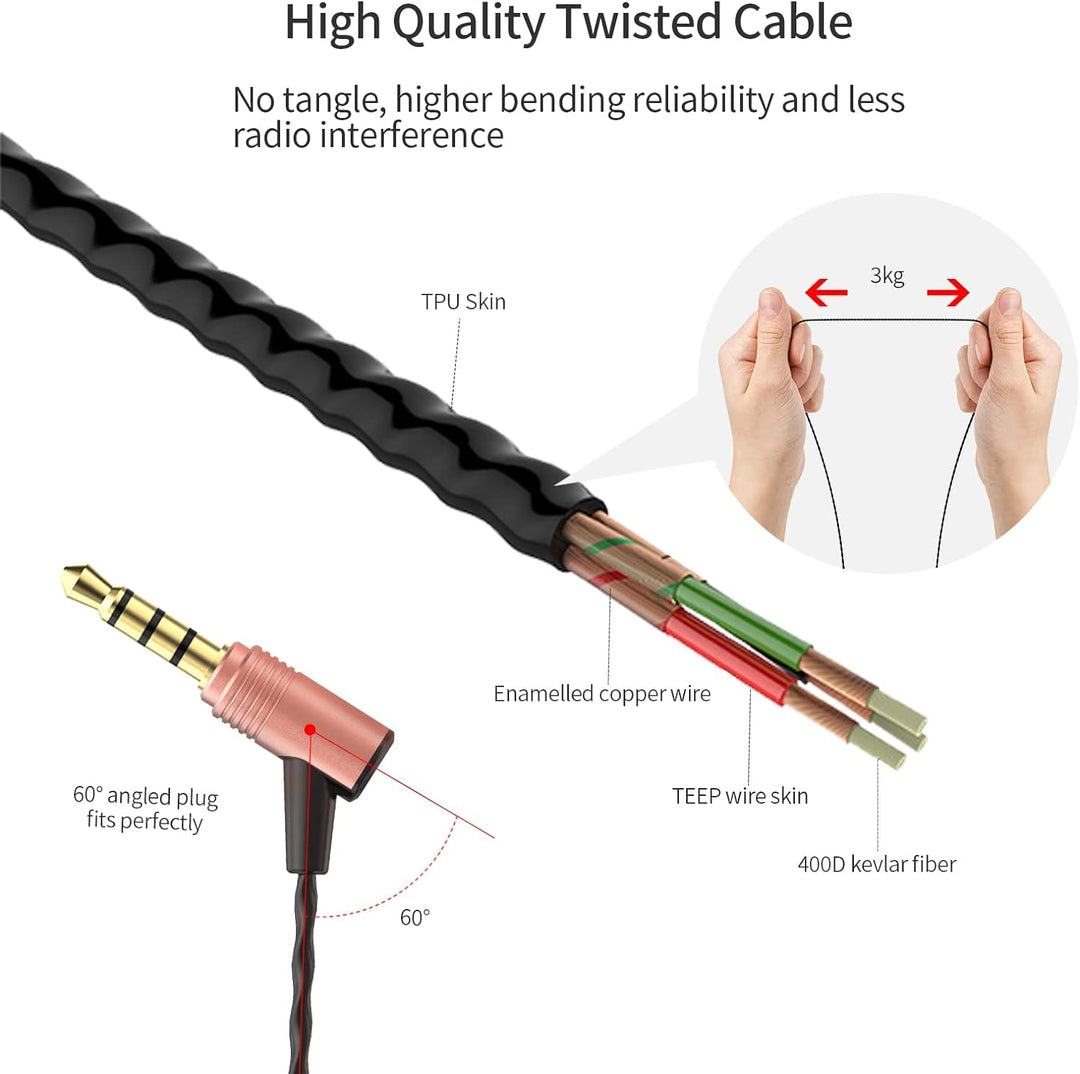 SoundMAGIC E50C Kabelgebundene Ohrhörer mit Mikrofon, In-Ear-HiFi-Kopfhörer, Gute geräuschisolierend