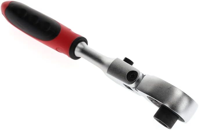 GEDORE red Gelenk-Bitknarre mit ergonomischem 2K-Griff, Feinverzahnung mit 72 Zähnen, 1/4 Zoll, Rot/