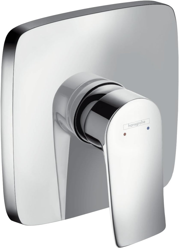 hansgrohe Metris Unterputz Duscharmatur, für 1 Funktion, Chrom eckig Dusche, eckig Dusche