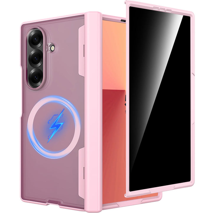 Miimall Kompatibel mit Samsung Galaxy Z Fold 7 Magnetisch Hülle, Anti-SPY Displayschutz & Scharniers
