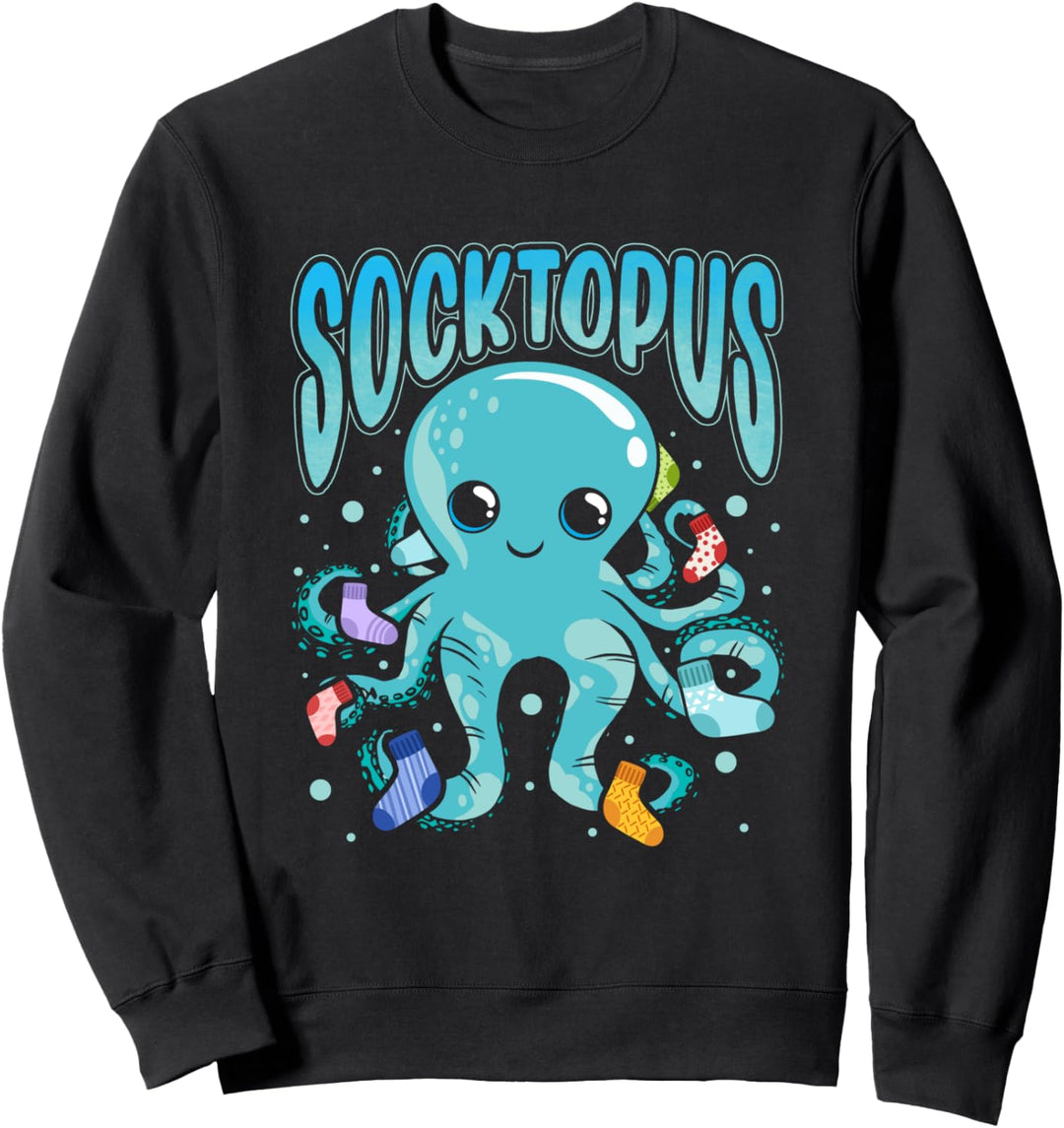 Socktopus Tintenfisch Mit Socken Oktopus Kind Sohn Tochter Sweatshirt