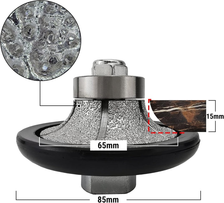 NBB Diamant-Profilscheibe Diamantfräser Fräsbohrer Trennreibahle Profilierungs-Bit für Porzellan Fli