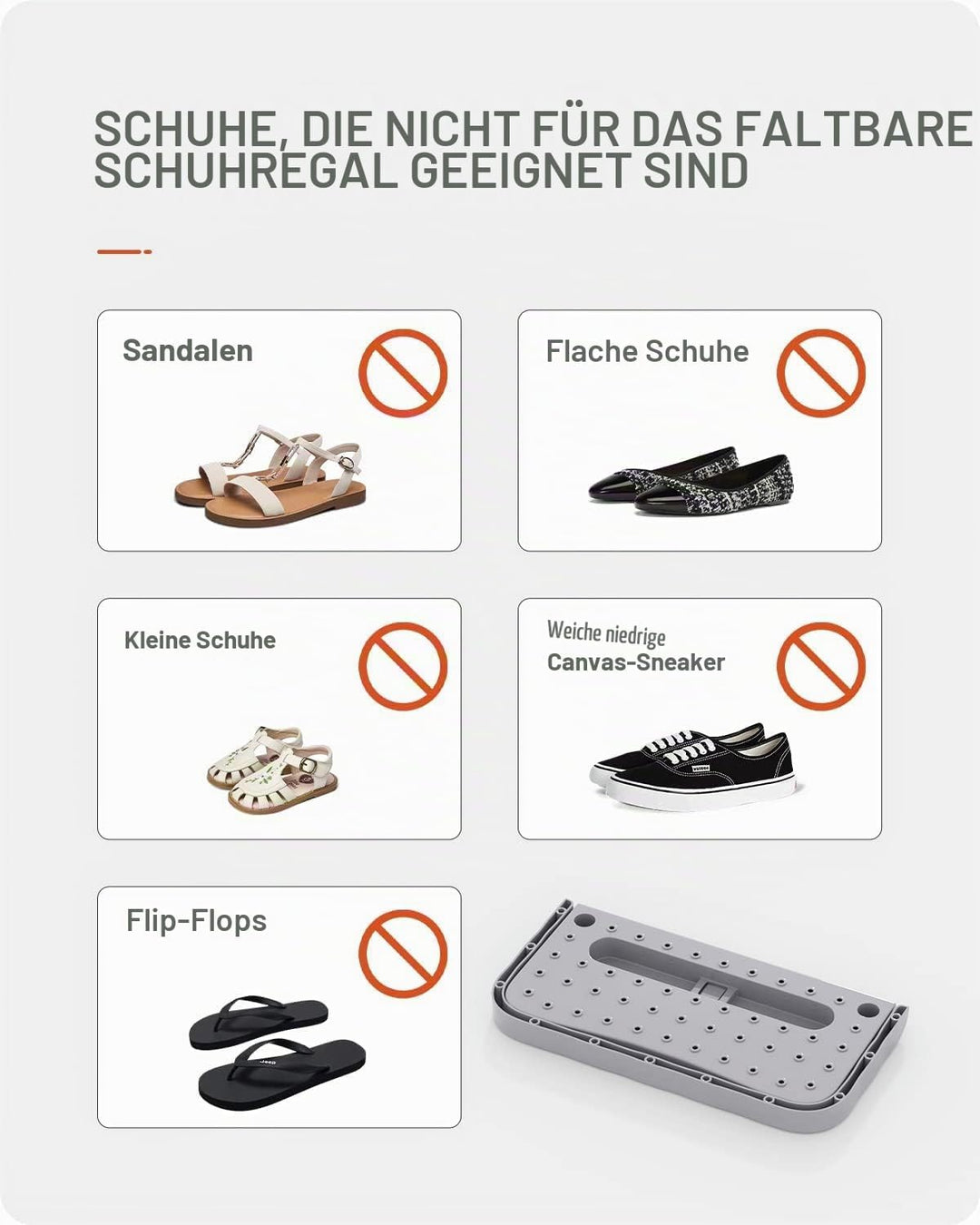 Baffect Schuhhalter faltbar Wand montiert 4 Stücke, Schuhregal Klappschuhregal Hängeregal für Schuhe