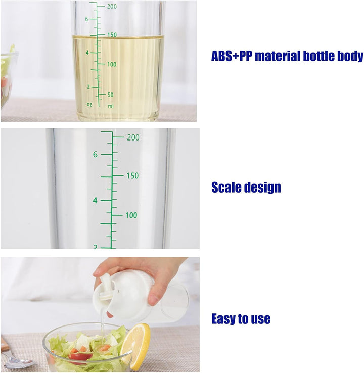 CCYLEZ Salat-Dressing-Shaker, 200 ml Salat-Dressing-Glas mit Deckel, Gute Griffe für die Küche, verh