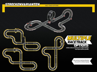 Carrera GO!!! DTM Power Lap Rennbahn-Set I Rennbahnen und lizensierte Slotcars | bis zu 2 Spieler |