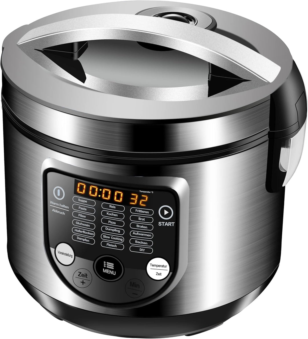 18in1 Multikocher Schongarer | 900 Watt | 5 Liter | Reiskocher | Dampfgarer | Speisewärmer | Sautier