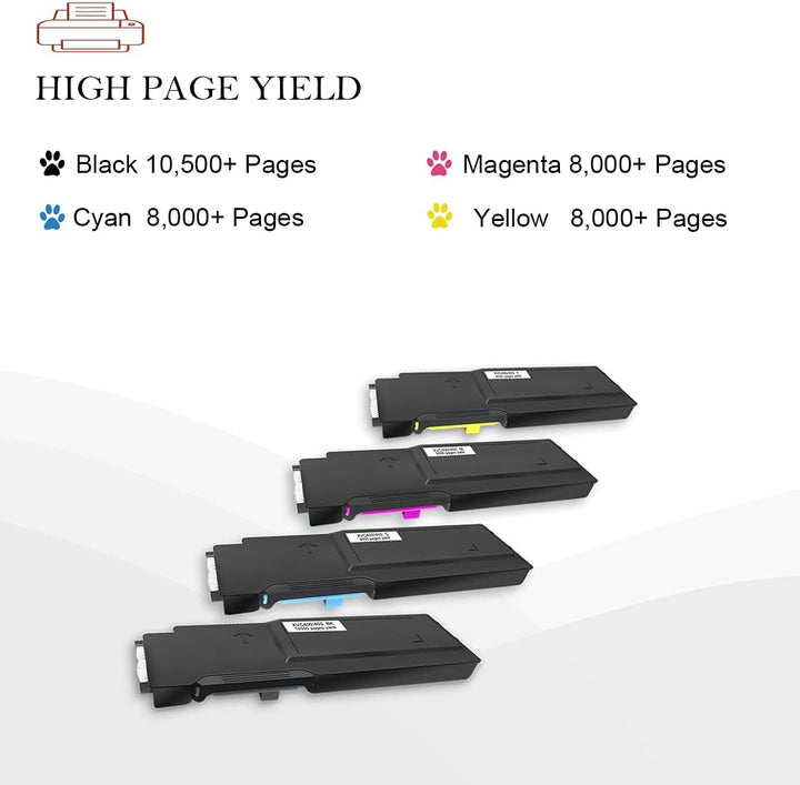 4 Packungen Kompatibler Tonerkartusche für Xerox VersaLink C400 C400V C400N C400DN C405 C405V C405N