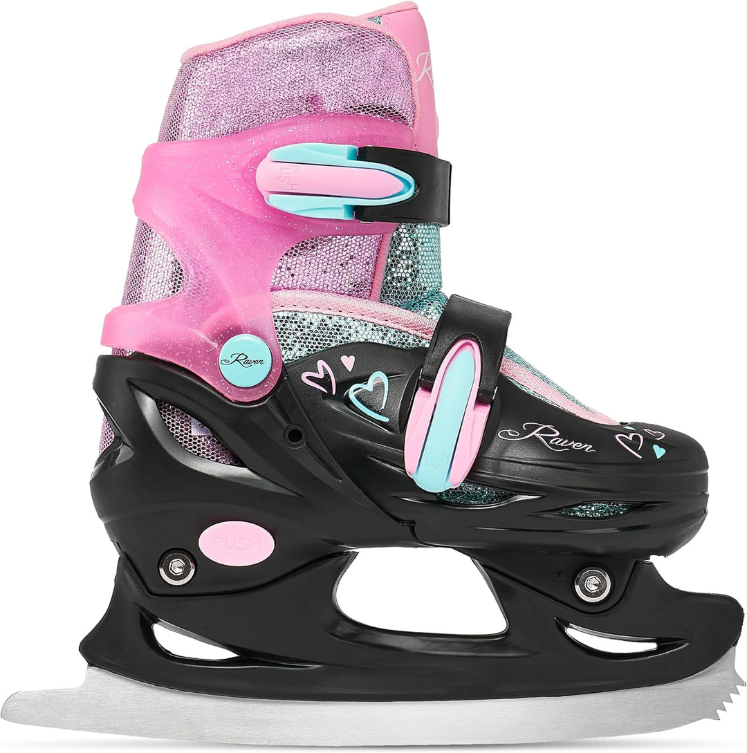 RAVEN 4in1 Inline Skates Triskates Rollschuhe Schlittschuhe Inliner für Kinder Mädchen verstellbar 3