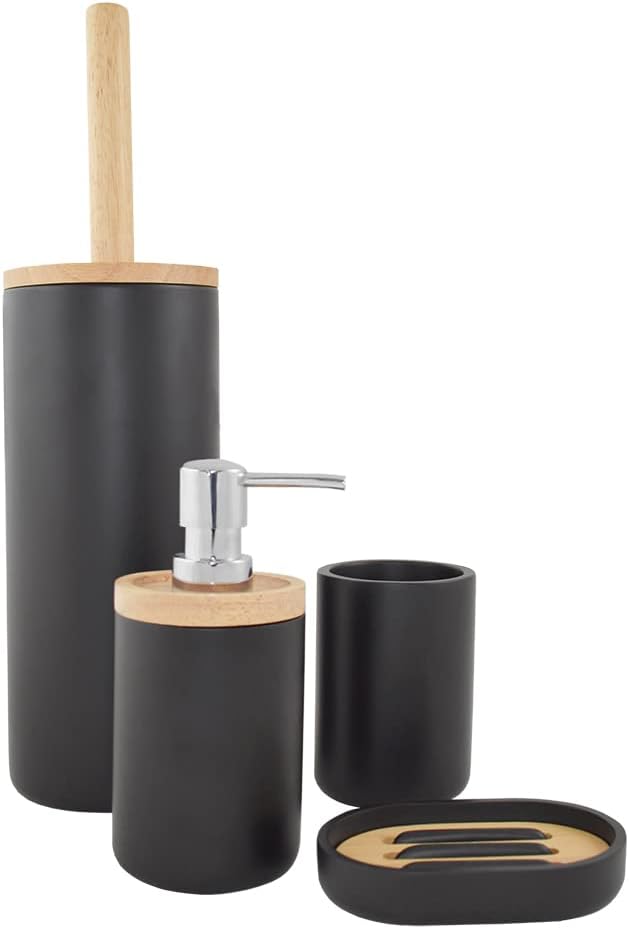 SEPIO - Tokyo Black Klobürste | Toilettenbürste | WC Bürste | Badezimmer Deko | Schwarz | Bad | | Zu