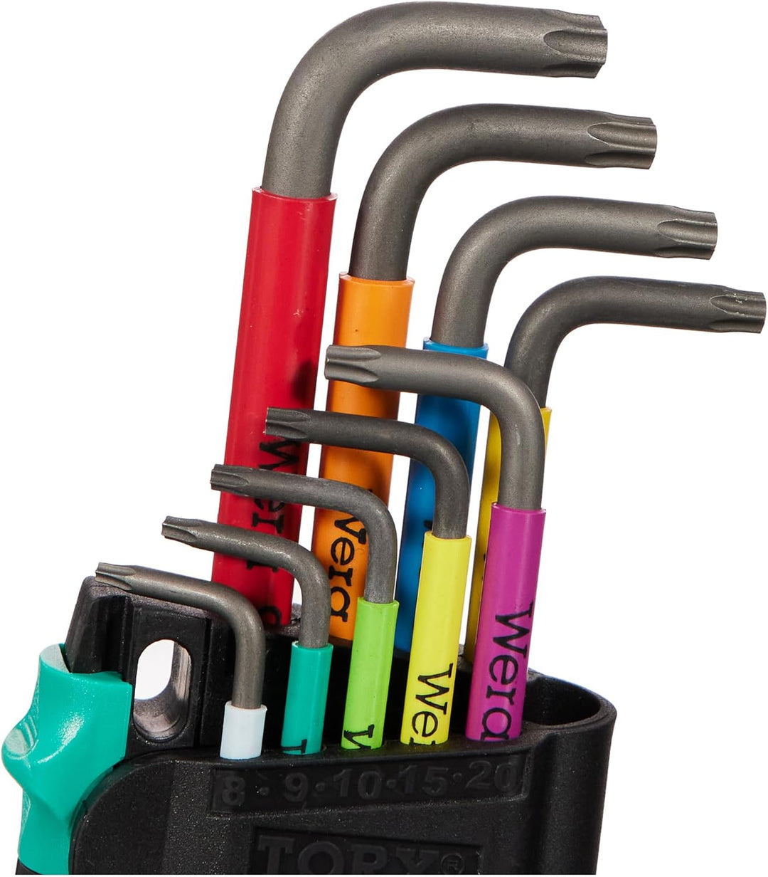 Wera 967 SPKL/9 Torx BO Multicolour Winkelschlüsselsatz, BlackLaser, 9-teilig, 05024335001
