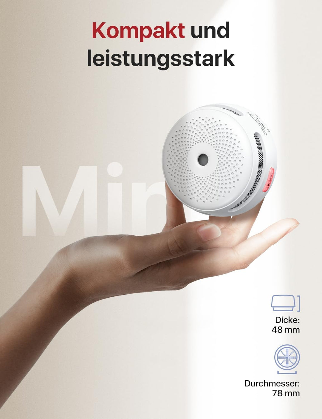 X-Sense Rauchmelder Mini Feuermelder mit 10 Jahren Batterielaufzeit, TÜV und EN14604 Zertifizierter