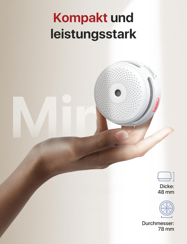 X-Sense Rauchmelder Mini Feuermelder mit 10 Jahren Batterielaufzeit, TÜV und EN14604 Zertifizierter