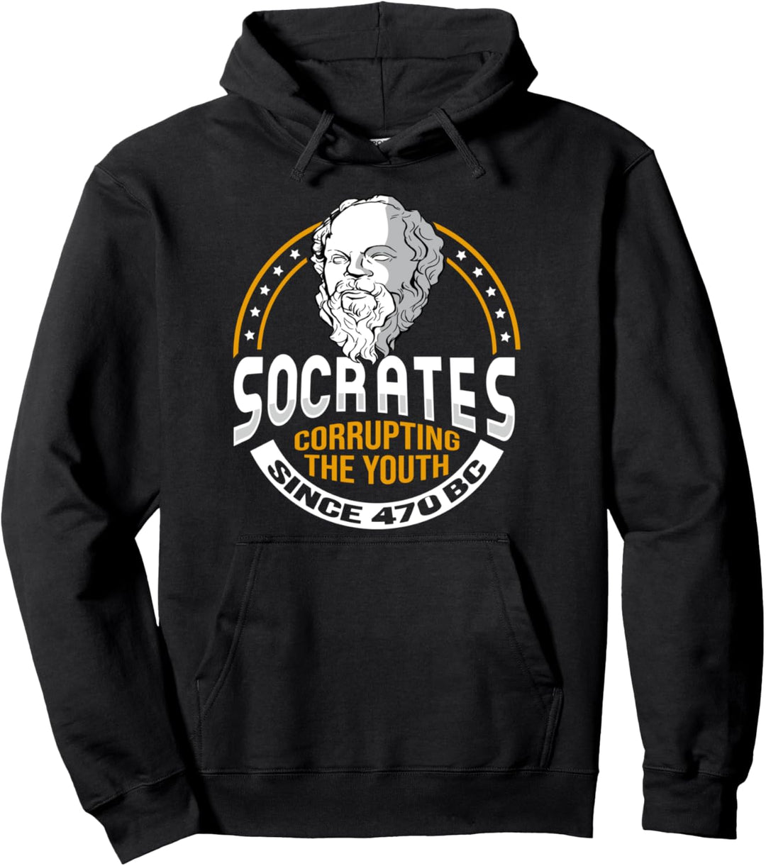 Socrates Corrupting Youth Meme für einen Philosophen Pullover Hoodie