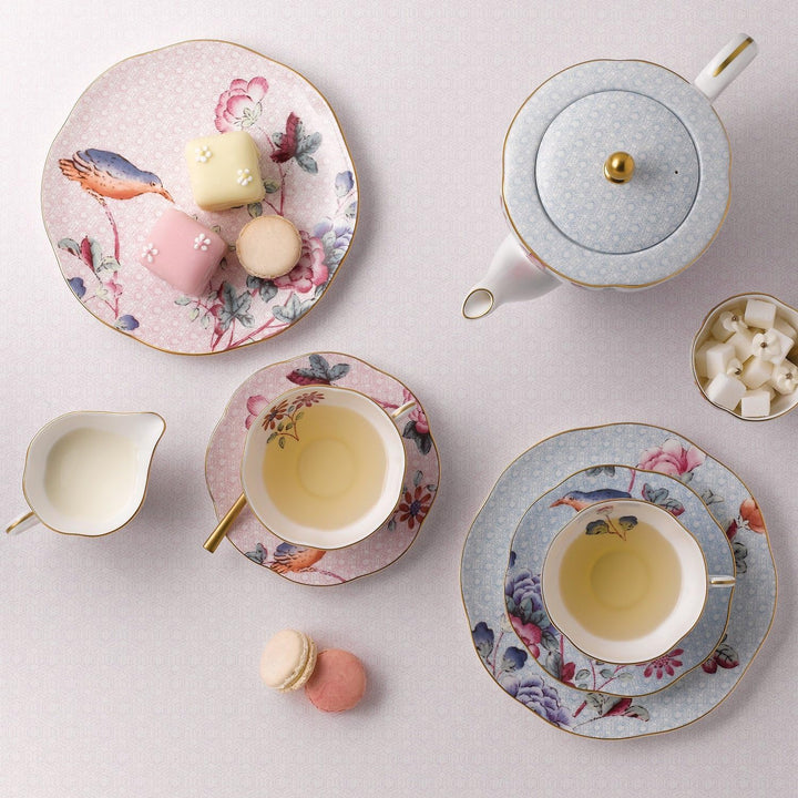 Wedgwood Cuckoo Teetasse und Untertasse, 1 Stück, Pink Rose Klassisch, Rose Klassisch
