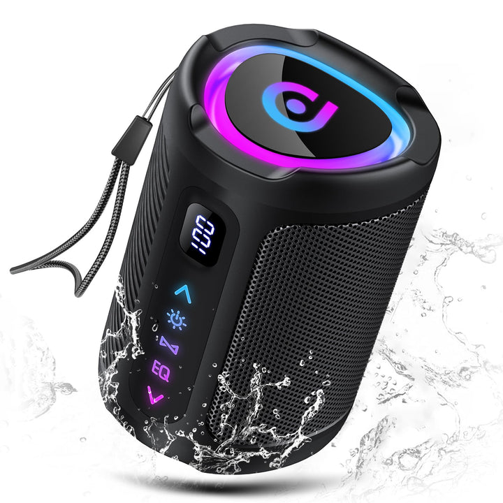 Bluetooth Lautsprecher mit Licht, 2026 Musikbox Tragbarer Box, Bluetooth 5.4, 15 St, Verbesserter Ba