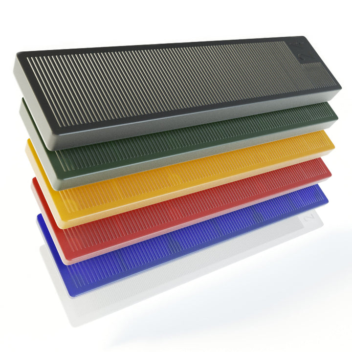 BAUHELD® Universal Verglasungsklötze 24x100mm [300/600 Stück] - Mehrfarbige Fenster-Abstandshalter K