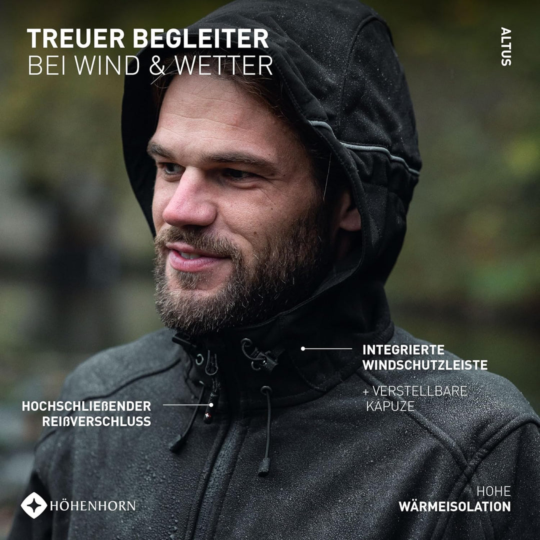 Höhenhorn Altus Herren Softshell Jacke Outdoor Funktionsjacke Freizeitjacke Wasserdicht Atmungsaktiv