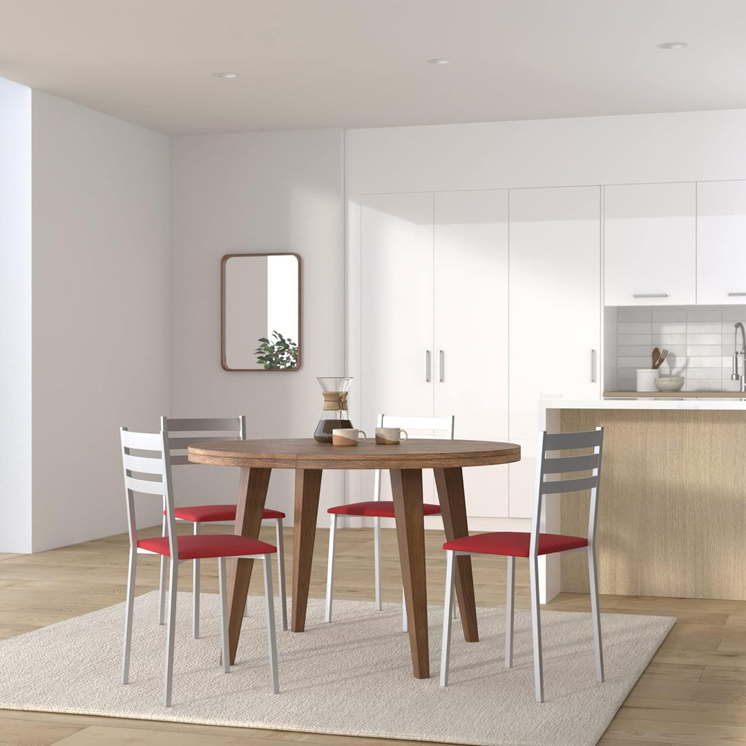 ASTIMESA SCRCRO kuechenstuhl, Metall Kunstleder Aluminium, rot, Altura de asiento 45 cms, Rot