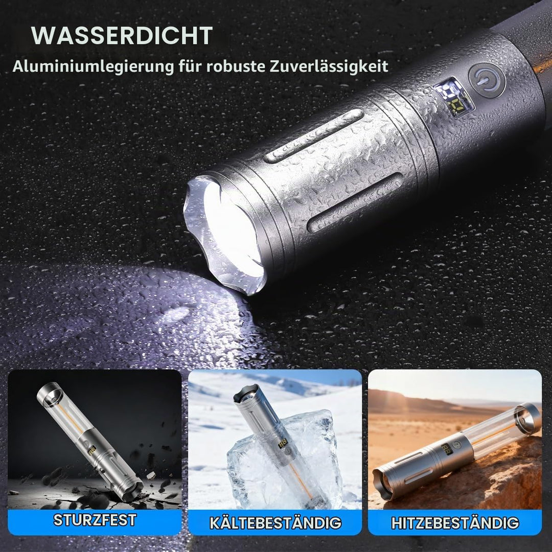 LeKaufen 2in1 Campinglampe und Taschenlampe, Camping Lampe Laterne LED Aufladbar, Campingleuchte Zel