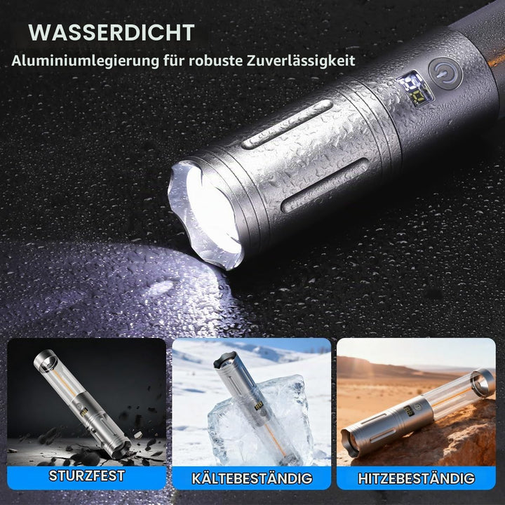 LeKaufen 2in1 Campinglampe und Taschenlampe, Camping Lampe Laterne LED Aufladbar, Campingleuchte Zel