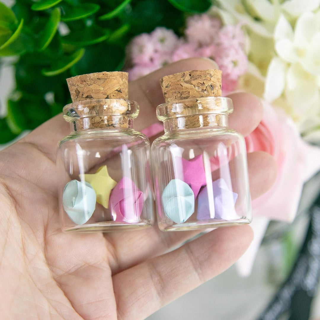 Jarvials Mini süsse Leere Glasflasche mit Korkenstopper，Das Volumen der Glasflaschen beträgt 20ml. (