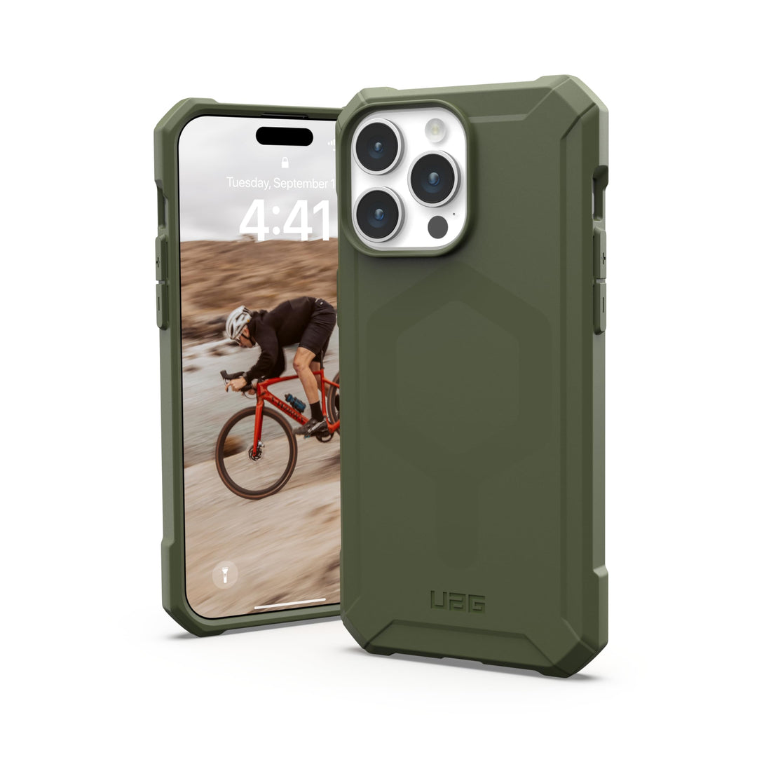 URBAN ARMOR GEAR Essential MS Case kompatibel mit Apple iPhone 15 Pro Max Hülle [50% recyceltes Mate