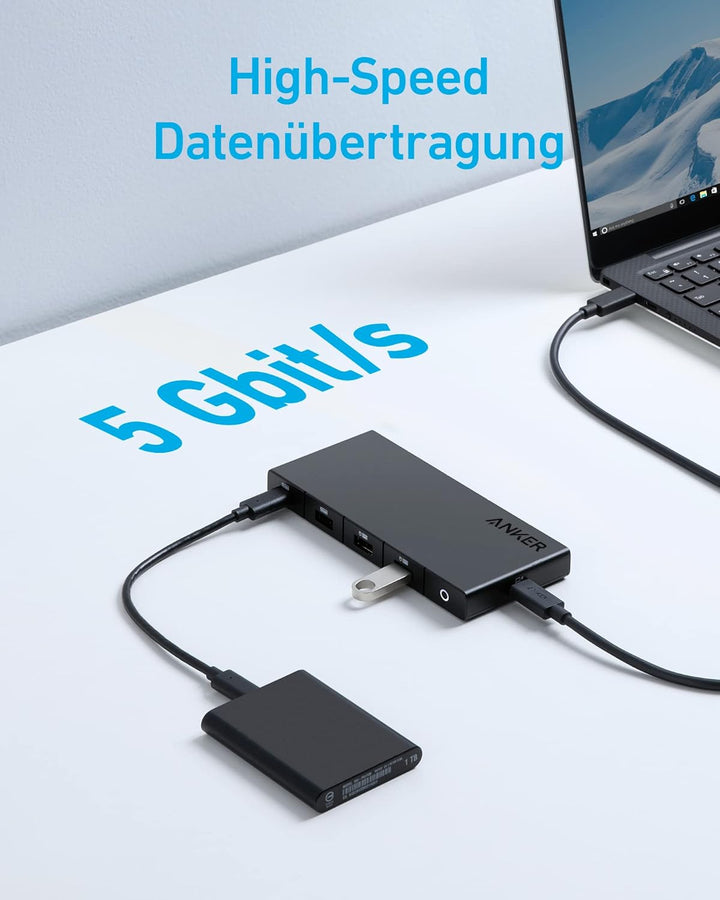 Anker 364 USB-C Hub (10-in-1, Dual 4K HDMI) mit max. 85W Power Delivery, Zwei 4K HDMI-Anschlüssen, e