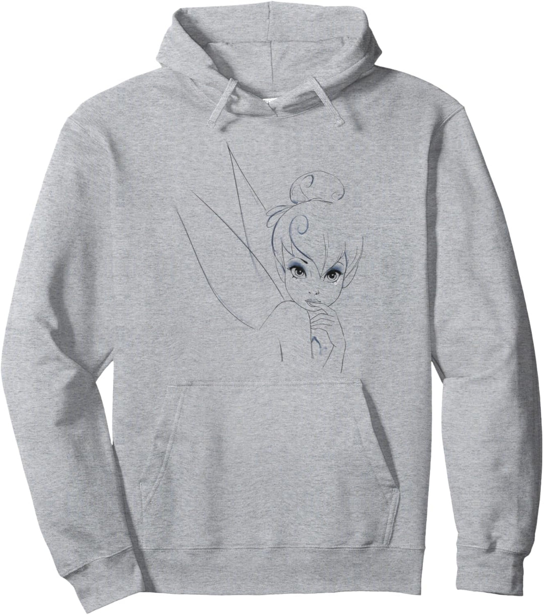 Disney Peter Pan Tinkerbell Portrait Sketch Pullover Hoodie