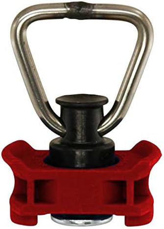 kuriershop 10 x Endbeschlag für Airlineschienen, Halterung rot, LC 500 daN - Kunststoffgehäuse, Fitt