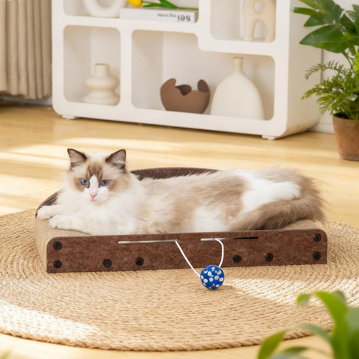 Avont 4 Stück Pappe-Katzenkratzset, Kratzbrett für Katzen, Haltbare Wellpappe-Kratzbrett-, Schlafen-