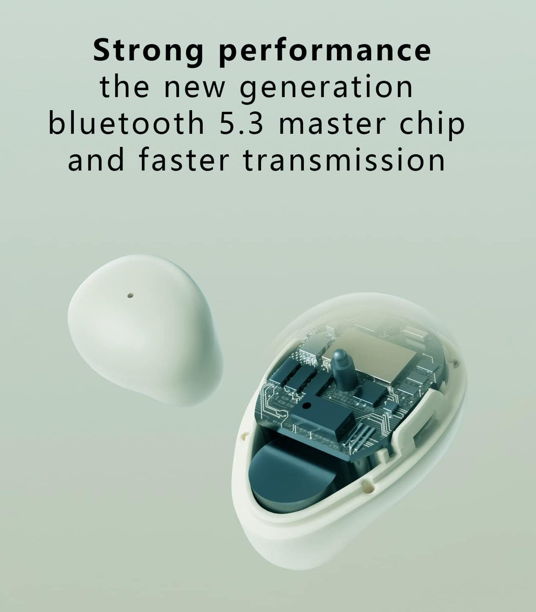 eleror Kabellose Mini-Bluetooth-Ohrhörer, klein/leicht/dünn, für Schlaf/Arbeit/Fitness/Laufen/Drive,