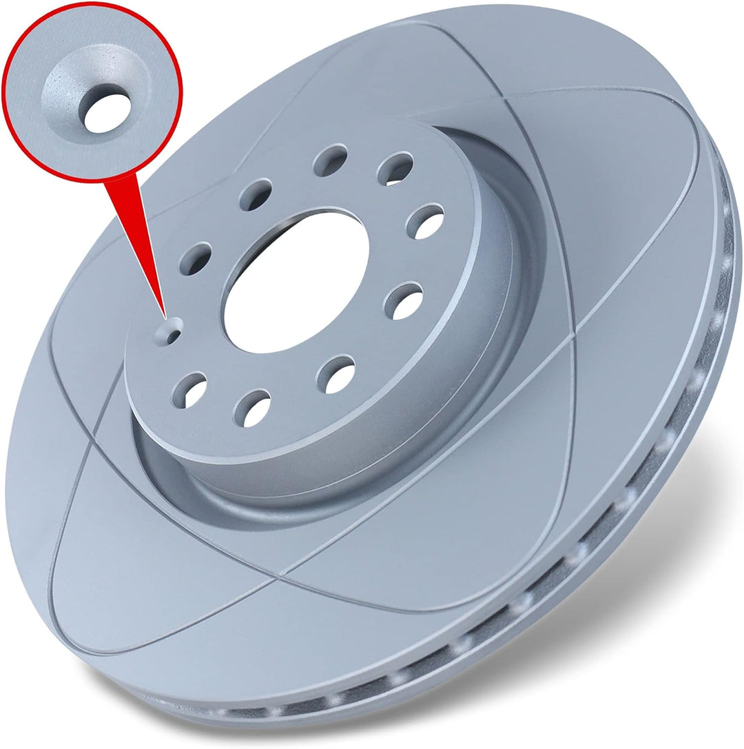 ATE Bremsenset Vorderachse inkl. PowerDisc Bremsscheiben vorne Ø 312 mm belüftet und Bremsbeläge vor