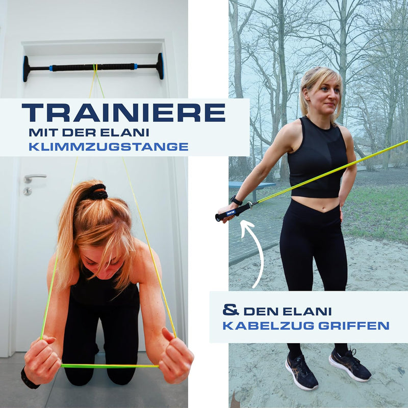 ELANI Resistance Bands - zweifarbig mit Widerstandslinien + Workoutplan & Eco-Verpackung - Widerstan