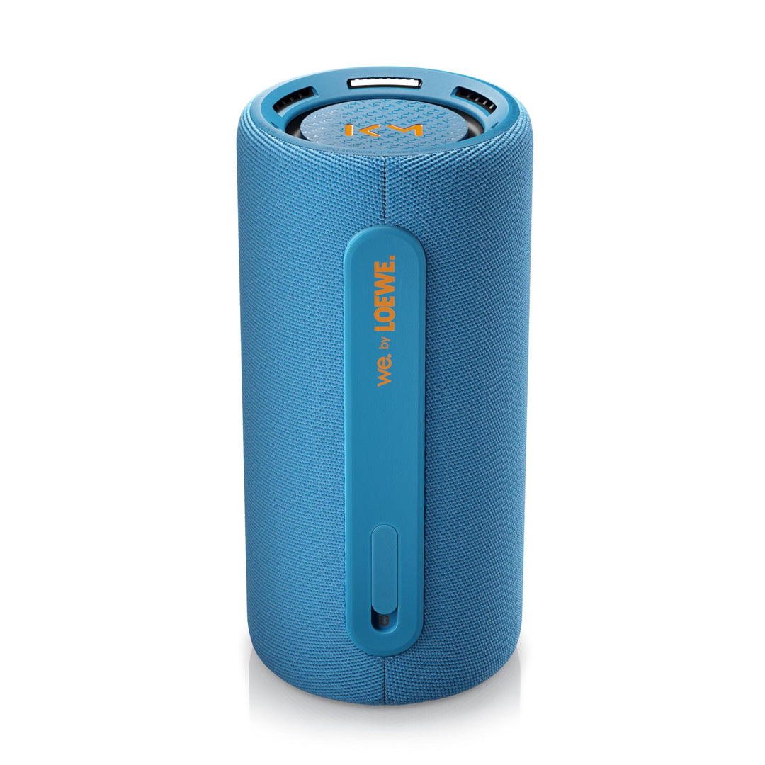 Loewe We. Hear pro Denim, Bluetooth Lautsprecher, Kooperation mit Kylian Mbappé, 100 W, Wasserresist