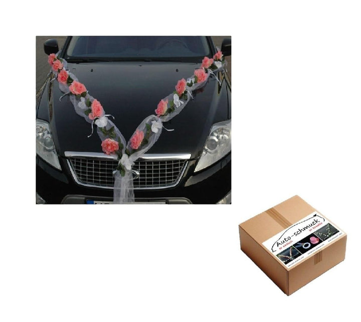 Rosen Girlande Braut Paar Rose Deko Dekoration Autoschmuck Hochzeit Car Auto Wedding ®Auto-schmuck D