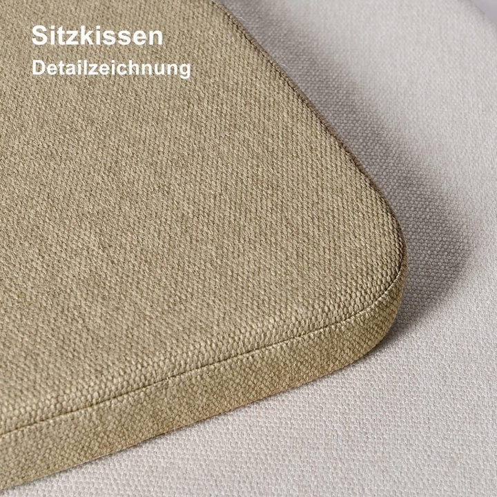 TANYOO 2er Set Sitzkissen Stuhl Waschbares Stuhlkissen mit Bindeband 43 * 41cm Rutschfestes Sitzpols