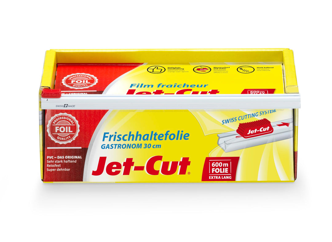 Jet-Cut Frischahltefolie zum Scheinden, Gastronomie, 30 cm x 600 m, PVC transparent