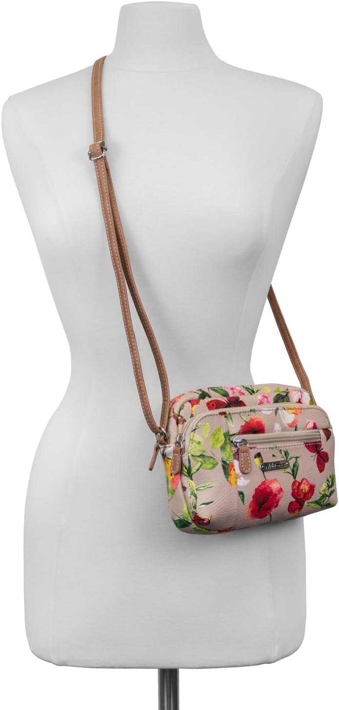 MultiSac Damen Mini Dynamic Umhängetasche Crossbody, Einheitsgrösse Schmetterling Floral, Butterfly/