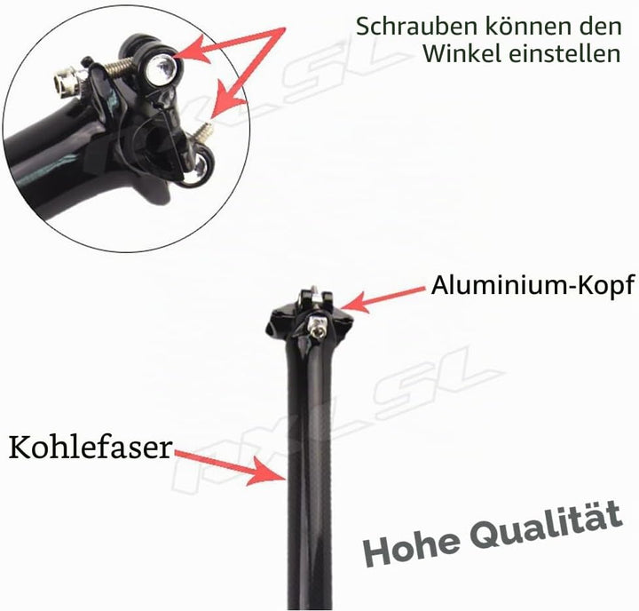 RXL SL PRO Vollcarbon Sattelrohr Fahrrad Sattelrohr MTB Radsport Sattelstütze Fahrradteile Carbon Sa
