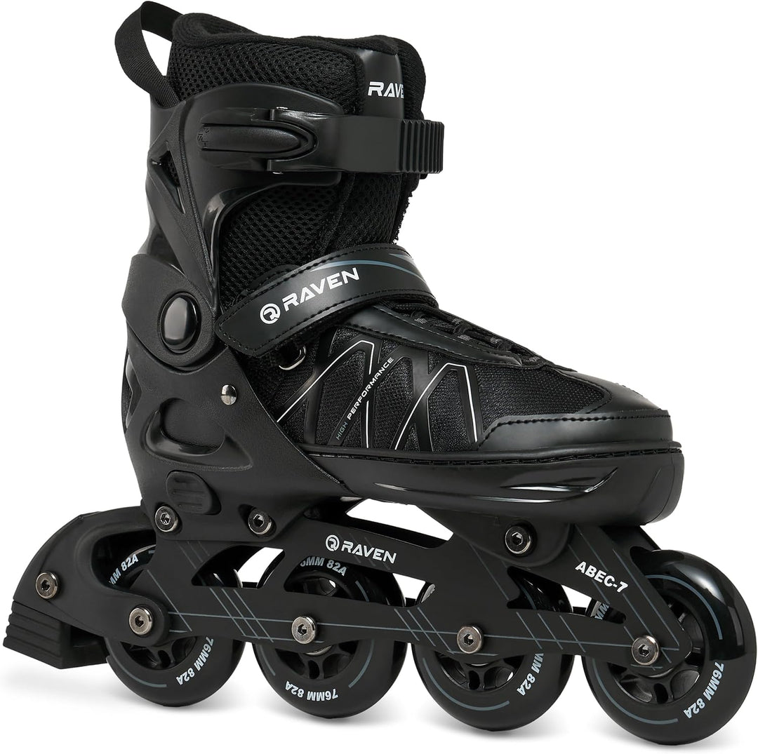 Raven 2in1 Verstellbare Inlineskates-Eishockey Expert mit Triple-Vent-System, Carbon Abec7 Kugellage