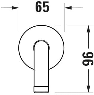 Duravit Universal Duscharm, Duscharmatur Wandbefestigung, Brausearm 410 mm, Duschbrause rund, Chrom