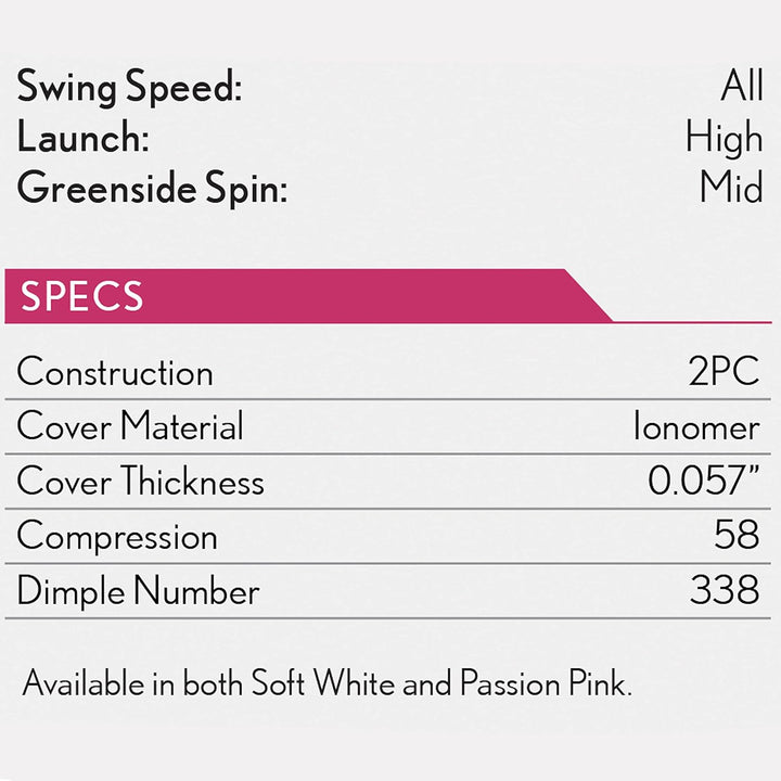Srixon Soft_Feel_Lady_8 Golfbälle Uniq Size Weiss, Uniq Size Weiss