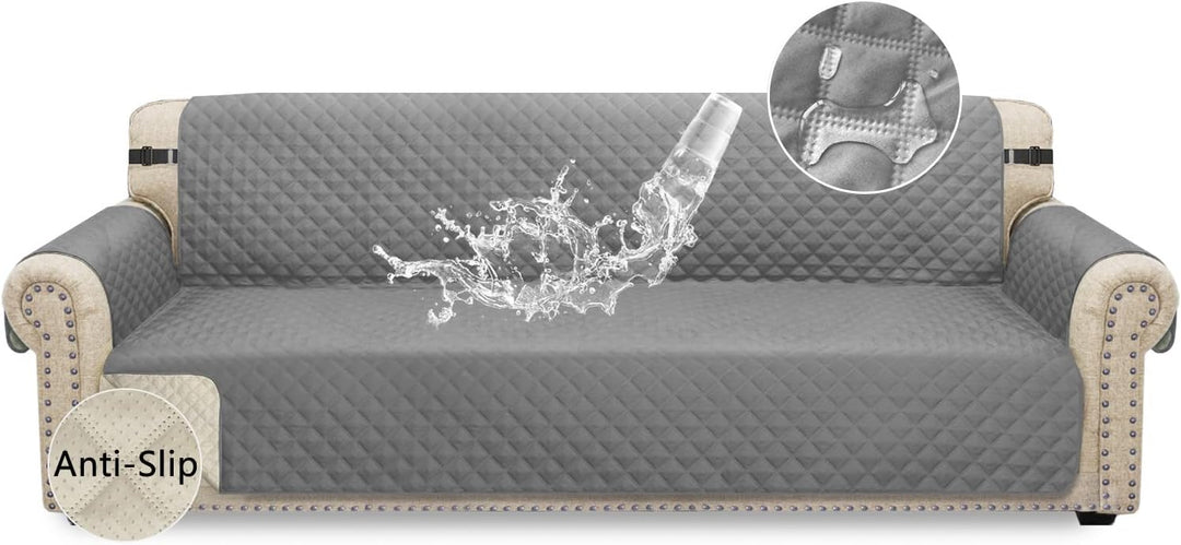 Granbest wasserdichte Überdimensioniert Sofabezug 4-Sitzer rutschfeste Couchbezug mit Elastischen Ri