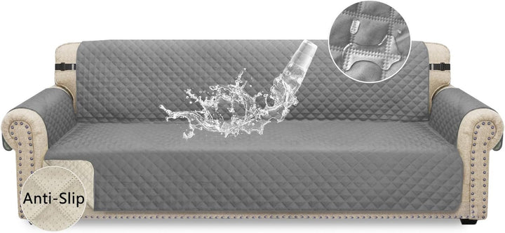 Granbest wasserdichte Überdimensioniert Sofabezug 4-Sitzer rutschfeste Couchbezug mit Elastischen Ri